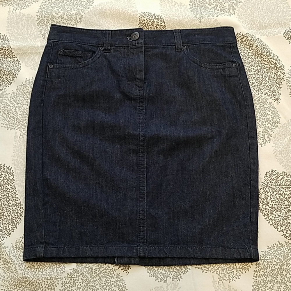Ann Taylor Knee-length Denim Pencil Skirt